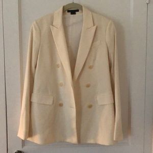 Theory ivory double breasted blazer, 2